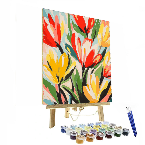 Monet Inspired Abstract Floral Harmony - DIY Painting By Numbers Kit