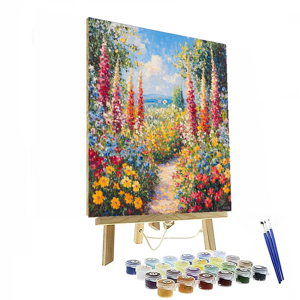 Blühende Träume, inspiriert von Claude Monet – Malen nach Zahlen-Set zum Selbermachen