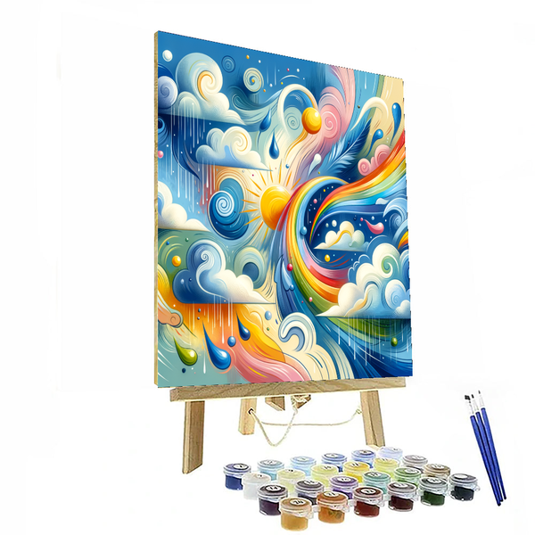 Kandinsky Inspired Whimsical Weather - DIY Painting By Numbers Kit