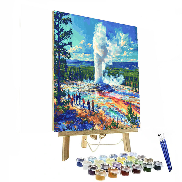 Yellowstone National Park Geysers - USA - DIY Painting By Numbers Kit