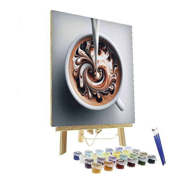 Abstract Espresso Swirl - DIY Painting By Numbers Kit