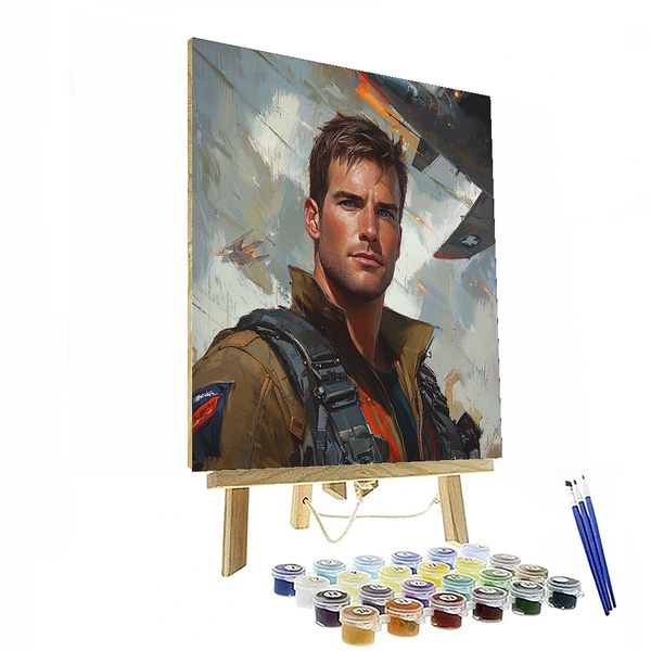 Tom Cruise: Soaring High with Maverick Ambitions - DIY Painting By Numbers Kit