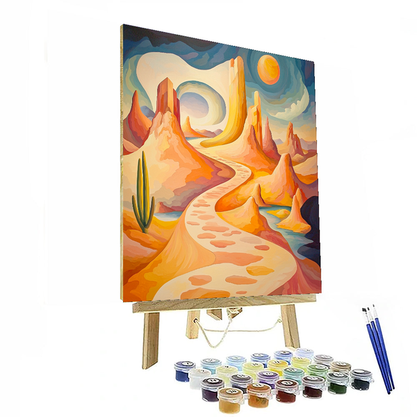 Dali Inspired Surreal Desert Mirage - DIY Painting By Numbers Kit