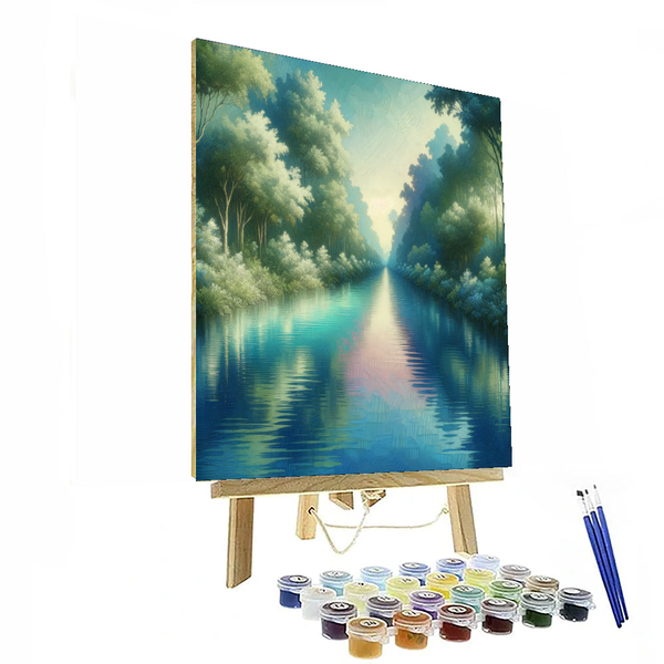 Von Monet inspiriertes „Heiteres Wasser“ – Malen nach Zahlen-Set zum Selbermachen