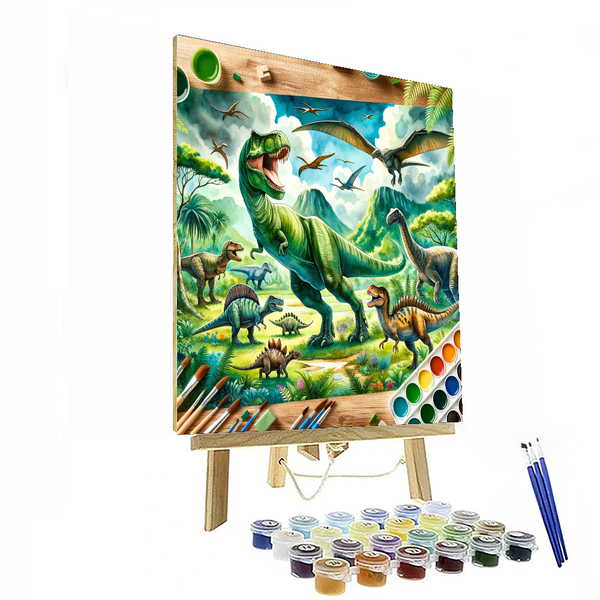 Jurassic Dino Expedition - DIY Painting By Numbers Kit