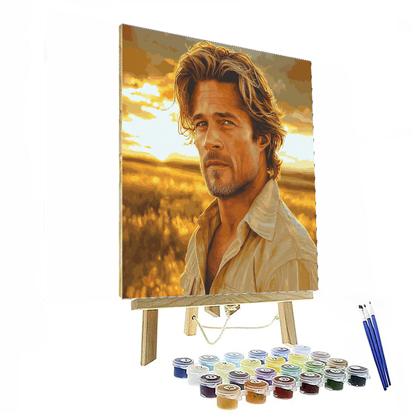 Brad Pitt: Timeless Traveler of Cinematic Tapestry - DIY Painting By Numbers Kit