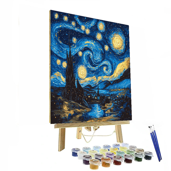 Vincent van Gogh Inspired Galactic Vortex - DIY Painting By Numbers Kit