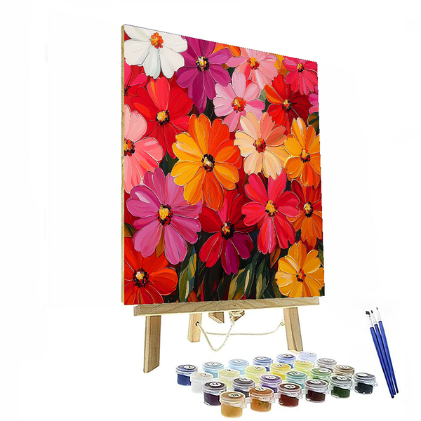 Kandinsky Inspired Abstract Floral Explosion - DIY Painting By Numbers Kit