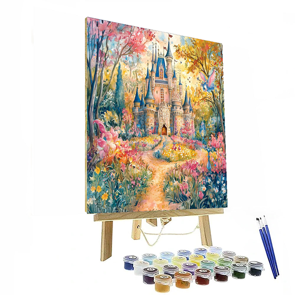 Charming Disney Castle - Disney Inspired DIY Painting By Numbers Kit