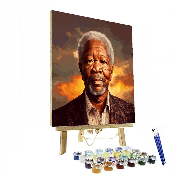 Morgan Freeman: Voice of Timeless Wisdom - DIY Painting By Numbers Kit