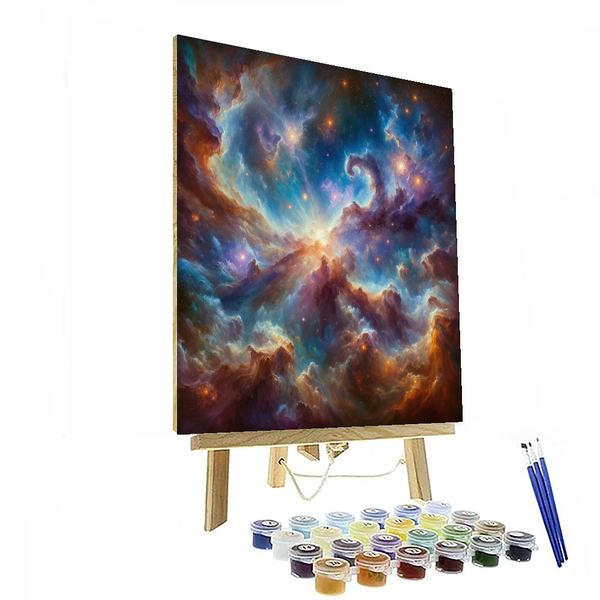 Vincent Van Gogh Inspired Stellar Nebula Symphony - DIY Painting By Numbers Kit