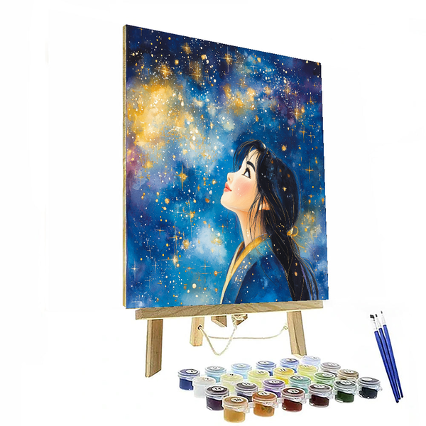 Mulan's Adventure in the Stars - Disney Inspired DIY Painting By Numbers Kit