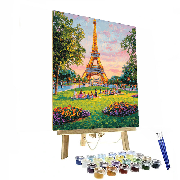 Eiffel Tower Park - DIY Painting By Numbers Kit