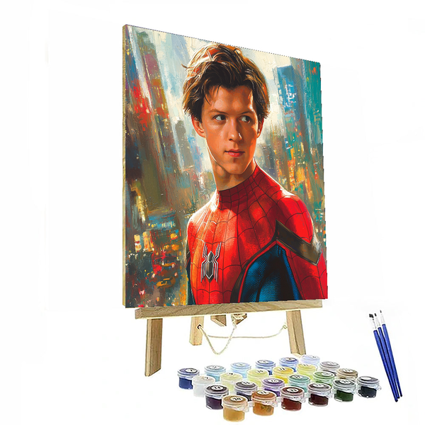 Tom Holland: Unmasking the Charm of Spider-Man - DIY Painting By Numbers Kit