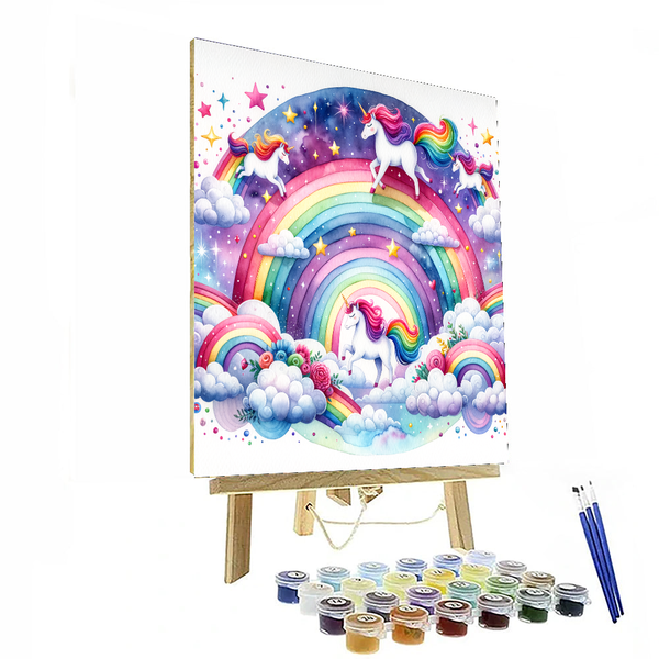 Rainbow Unicorn Wonderland - DIY Painting By Numbers Kit