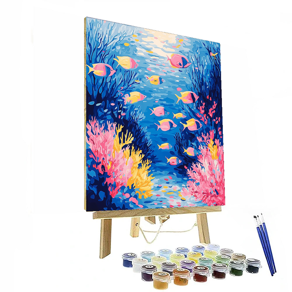 Von Claude Monet inspirierte Unterwasser-Gelassenheit – Malen nach Zahlen-Set zum Selbermachen