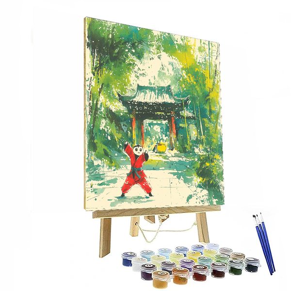 Kung Fu Panda Po's Battle Training - Disney Inspired DIY Painting By Numbers Kit