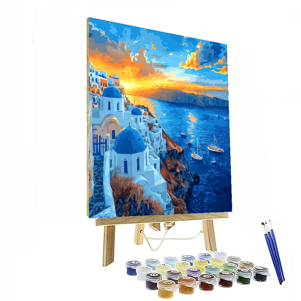 Santorini Caldera - DIY Painting By Numbers Kit