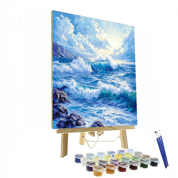 Katsushika Hokusai Inspired Waves of Change - DIY Painting By Numbers Kit