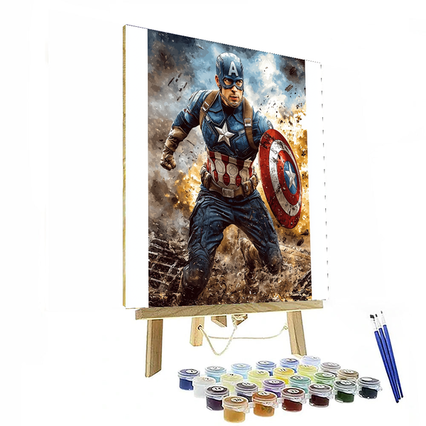 Chris Evans: A Beacon of Freedom as Captain America - DIY Painting By Numbers Kit