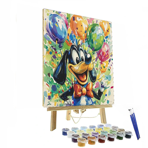 Goofy's Silly Shenanigans - Disney Inspired DIY Painting By Numbers Kit