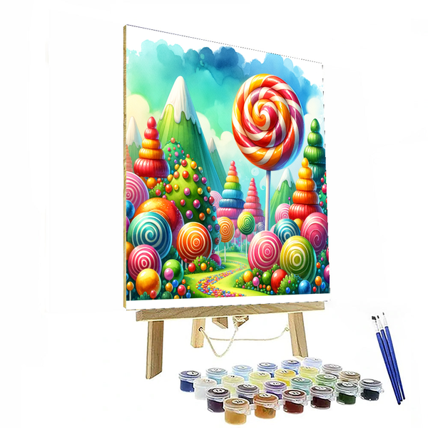 Adventures in Candyland - DIY Painting By Numbers Kit