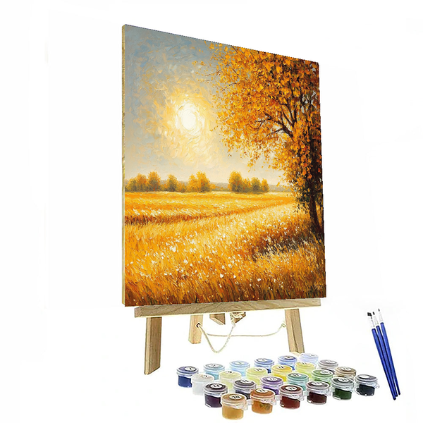 Von Claude Monet inspirierte Felder aus Gold – Malen nach Zahlen-Set zum Selbermachen