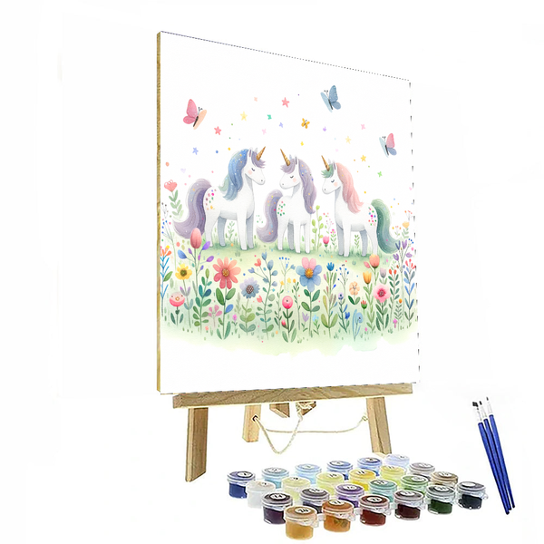 Friendly Unicorn Adventure - DIY Painting By Numbers Kit