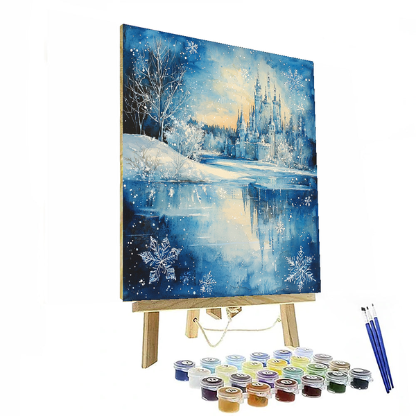 Frozen's Magical Winter Wonderland - Disney Inspired DIY Painting By Numbers Kit