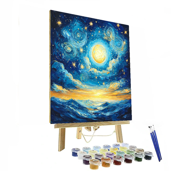 Vincent van Gogh Inspired Serenade of Stars - DIY Painting By Numbers Kit