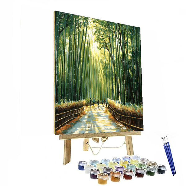 Arashiyama Bamboo Grove - DIY Painting By Numbers Kit