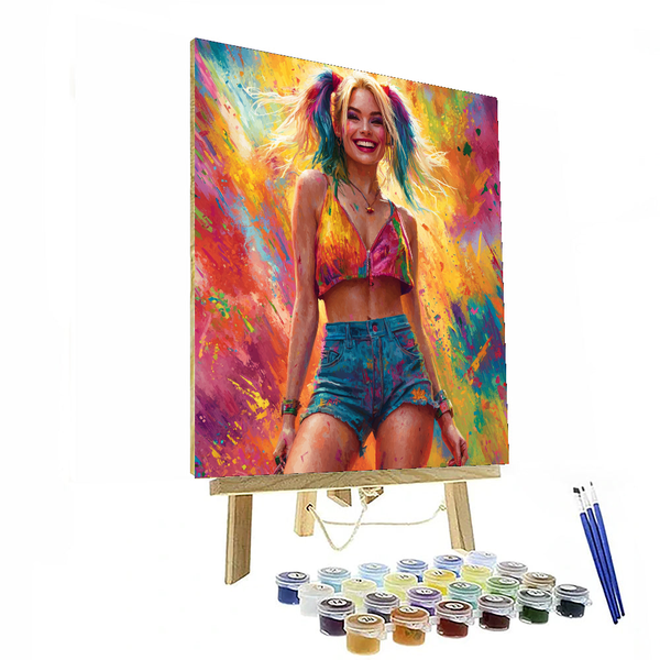 Margot Robbie: The Charismatic Queen of Harley Quinn - DIY Painting By Numbers Kit