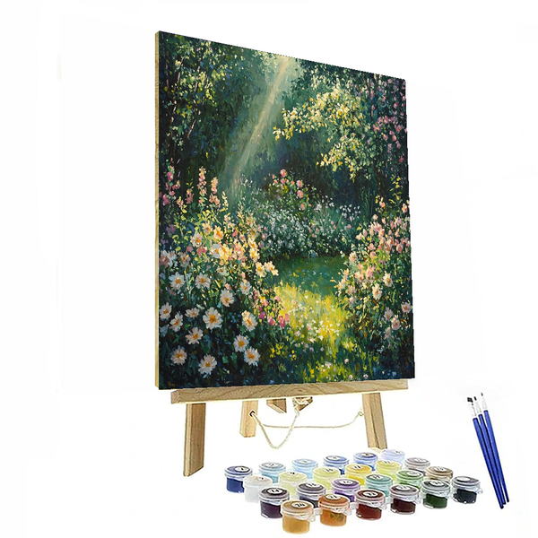 Von Claude Monet inspiriertes Gartengeflüster – Malen nach Zahlen-Set zum Selbermachen