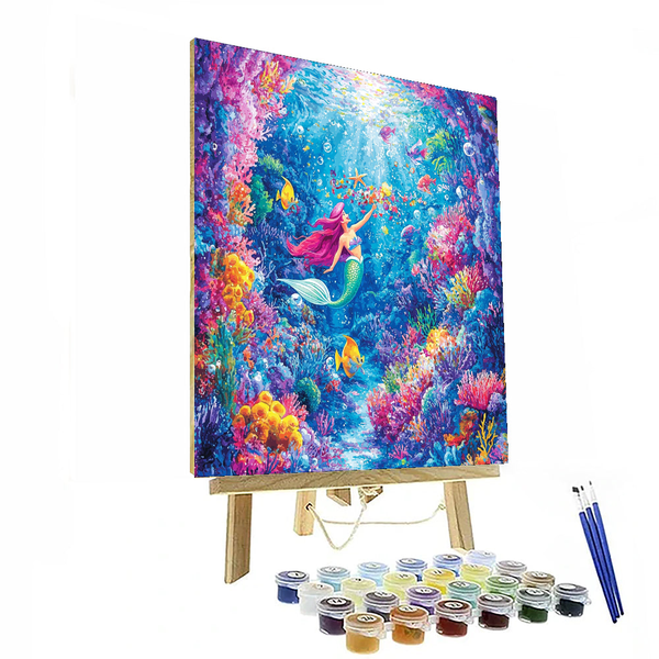 Ariel's Undersea Celebration - Disney Inspired DIY Painting By Numbers Kit