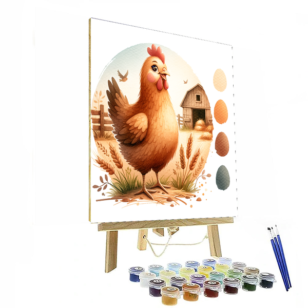 Cheerful Chicken - DIY Painting By Numbers Kit