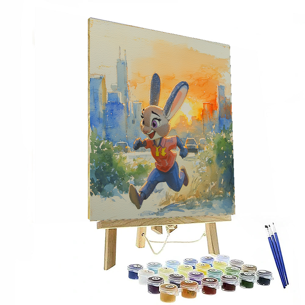 Zootopia Judy Hopps City Chase - Disney Inspired DIY Painting By Numbers Kit