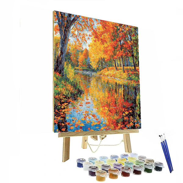 Herbsttanz inspiriert von Claude Monet – Malen nach Zahlen zum Selbermachen