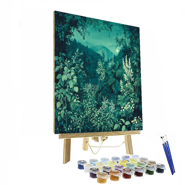 Henri Rousseau Inspired Enchanted Night Garden - DIY Painting By Numbers Kit