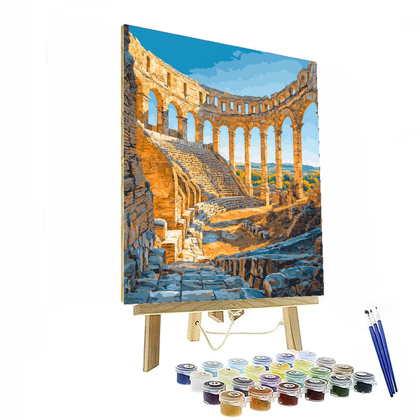 El Jem Amphitheatre - DIY Painting By Numbers Kit