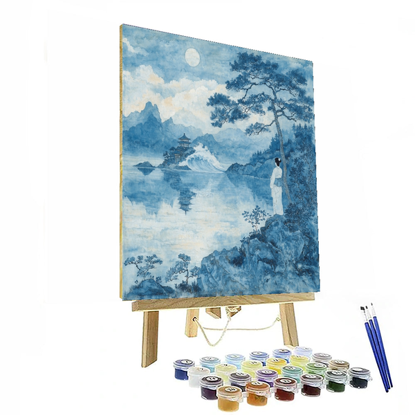 Hokusai Inspired Zen Reflections - DIY Painting By Numbers Kit