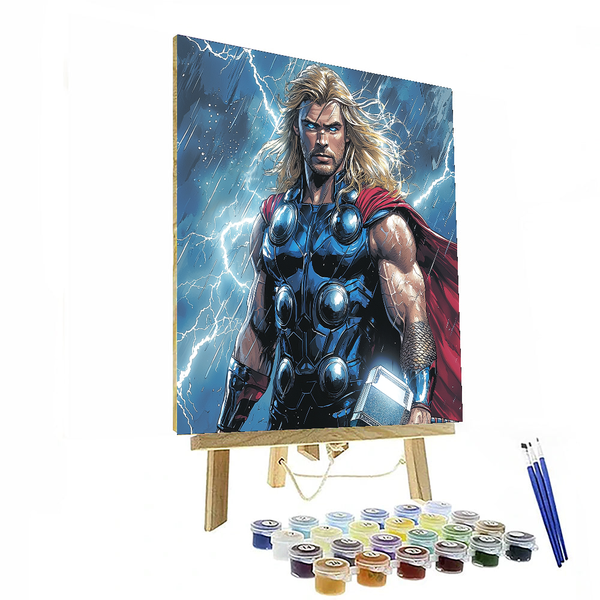 Chris Hemsworth: Journey of the Thunder God Thor - DIY Painting By Numbers Kit