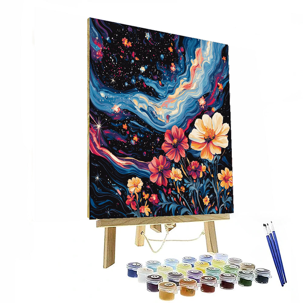 Vincent Van Gogh Inspired Galactic Bloom - DIY Painting By Numbers Kit