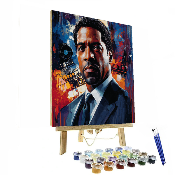 Denzel Washington: The Leading Man with Power and Grace - DIY Painting By Numbers Kit