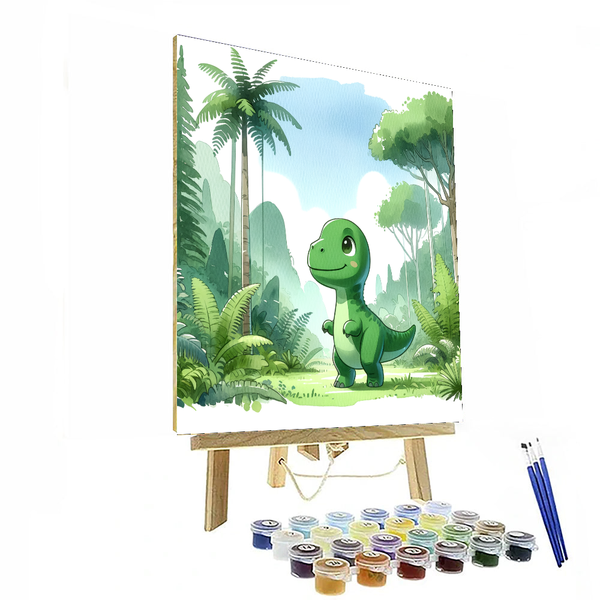 Wandering Dino Adventure - DIY Painting By Numbers Kit