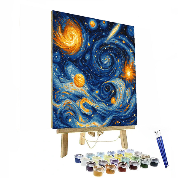 Vincent Van Gogh Inspired Starry Solar Visions - DIY Painting By Numbers Kit