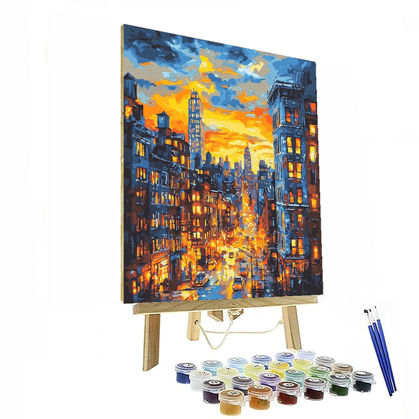 Edward Hopper Inspired Urban Escape - DIY Painting By Numbers Kit