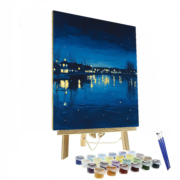 Edward Hopper Inspired Midnight Serenity - DIY Painting By Numbers Kit