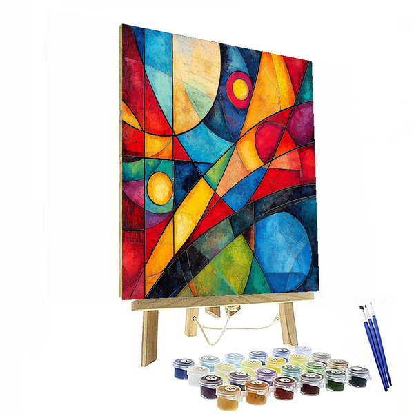 Kandinsky Inspired Abstract Harmony - DIY Painting By Numbers Kit