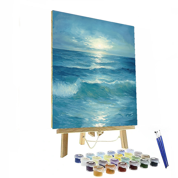 Katsushika Hokusai Inspired Breezy Waves - DIY Painting By Numbers Kit