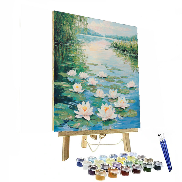 Monet Inspired Tranquil Water Lilies - DIY Painting By Numbers Kit